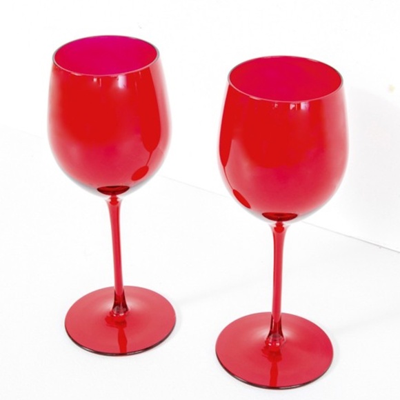 NIB CHIC & TONIC Colored Wine Glasses - Set of 2 - Picture 7 of 11